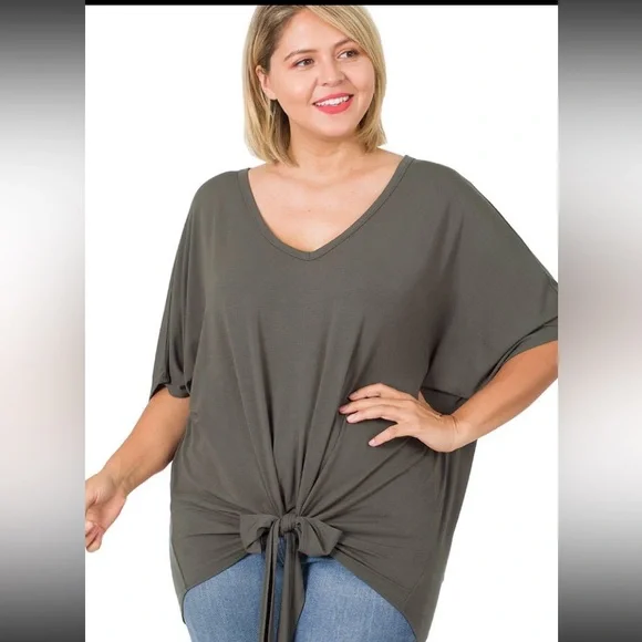 V-necktie top - Picture 1 of 2